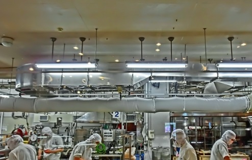 食品工場内で使用されることも多い安全性の高い断熱遮熱塗料「ガイナ」のイメージ